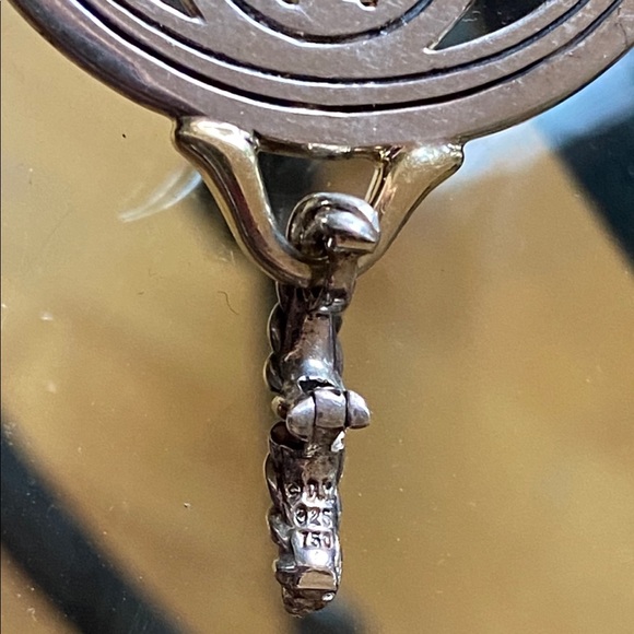 DAVID YURMAN 18k Sterling Half Moon Enhancer + DY 33” Sterling 18k Figaro Chain - Picture 10 of 16